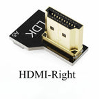 Ribbon FPV HDMI-Compatible Connector Flexible Flat Cable Raspberry Pi 4 Micro HDMI to HDMI/Mini HDMI Female 90 Degree FFC 20pin