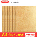 20Sheets 230G A4 Color Cardstock Paper Business Card Cardboard DIY Gifts Card Scrapbook Materials Drawing Card Art Supplies