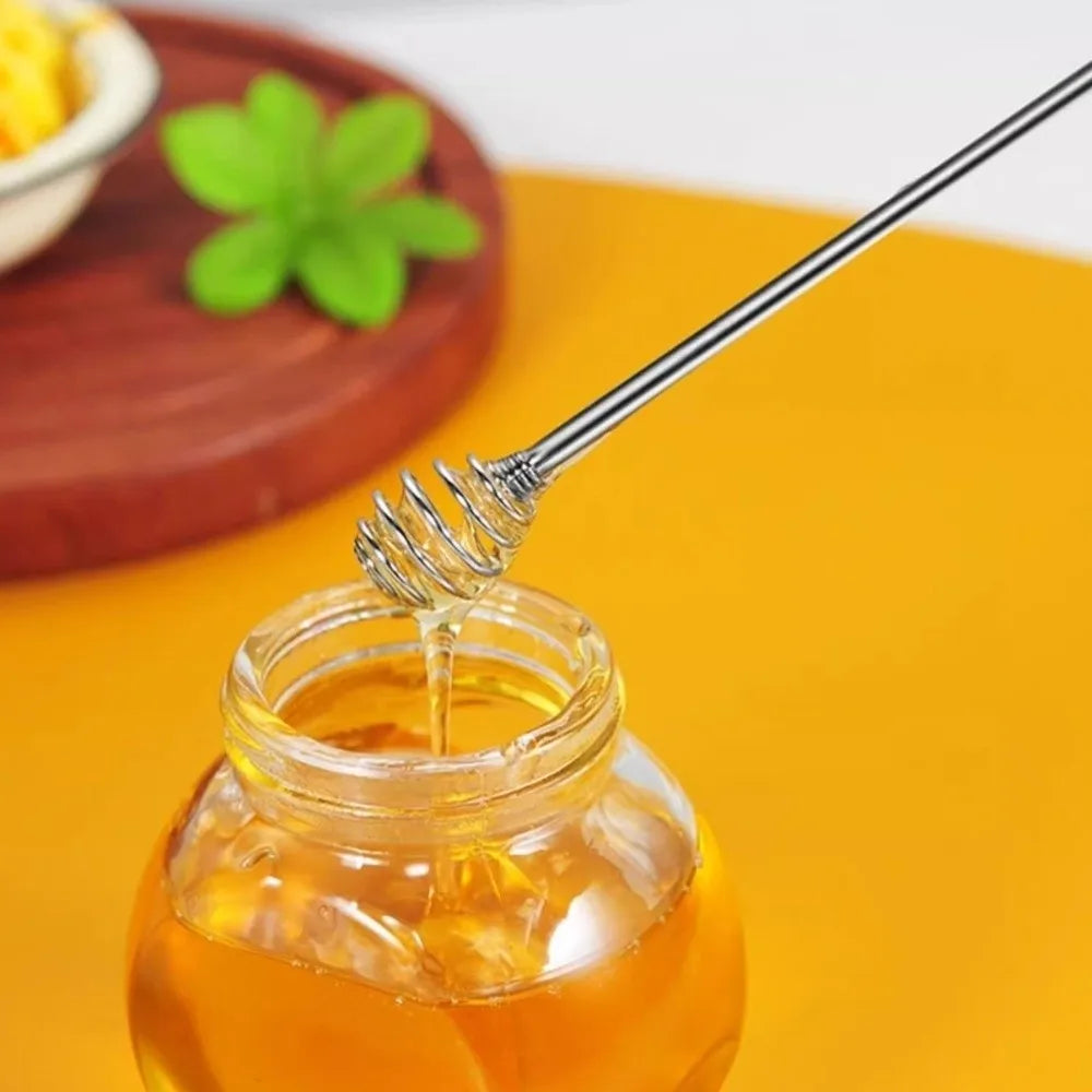4pcs Mixing Spoon Reusable Coffee Stirrers Long Handle Multi-Function Drink Stirrers Silvery Decorative Stirring Rod Kitchen