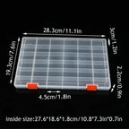 15/24/36/48 Grids Clear Box Thickened Transparent Plastic Jewelry Elastic Band Storage Box Display Organizer Tool Storage Case