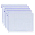 5 PCS A4 A5 A6 Mesh Zipper Pouch Document Bag Waterproof Zip File Folder Storage Bags A4 A5 A6 Office School Supplies Stationery