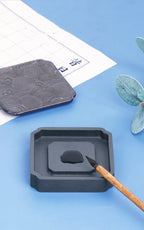 Calligraphy Ink Stone Natural Raw Stone Inkstone Brush Writing Painting Inkstone Vintage Students Multifunctional Ink Cartridge