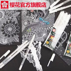 Sakura Gelly Roll Gel Pens 3/5PCS Classic Highlight Pen Gel Ink Pens Bright White Highlight Sketch Markers Color Highlighting
