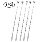 Stainless Steel Cocktail Drink Mixer Bar Stirring Mixing Sticks Muddler Ladle Stirrer Swizzle Sticks Coffee Stirring Sticks