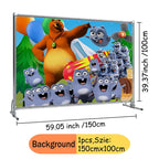Grizzly and The Lemmings Cartoon Party Supplies Disposable Tableware Paper Plates for Birthday Shower Party Decoration Gifts