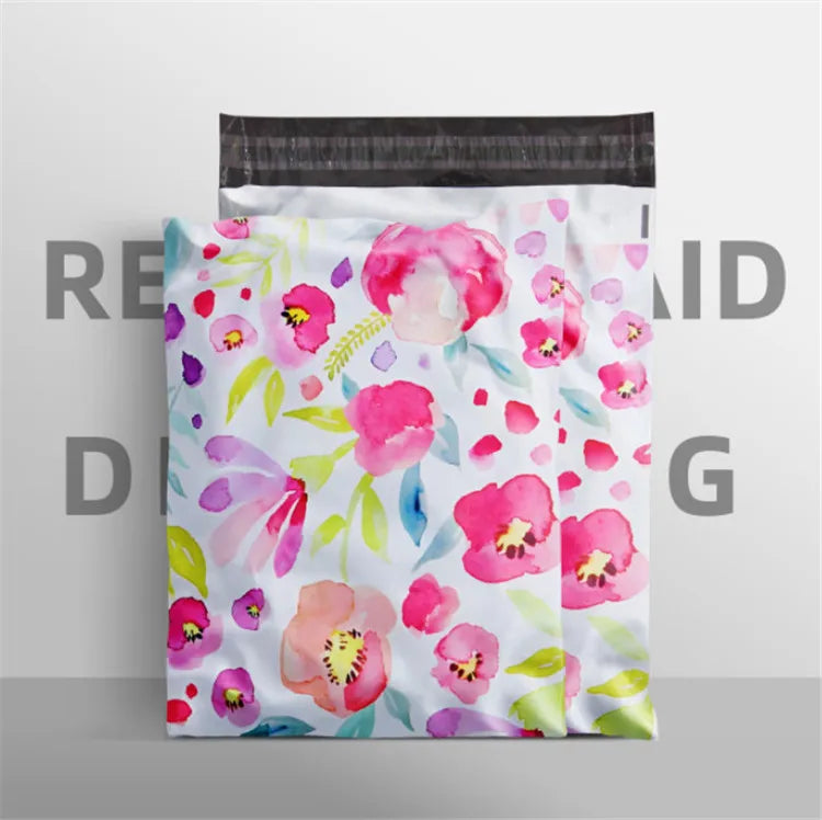 100PCS Poly Mailer Adhesive Envelope Printing Bag DIY Clothes T-shirt Pantihose Skirt Underwear Bra Shipping Packaging Pouches