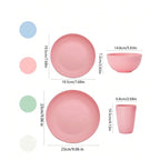 4/16/32pcs Reusable, Plastic Cutlery Set, Dinner Plate/Dessert Plate/Cereal Bowl/Cup, for Home, Birthday Party