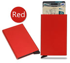 Rfid Metal Credit Card Holder Luxury Men Minimalist Wallet Cardholder Case Bag Business Supplies Card Storage Box Organizer Mini