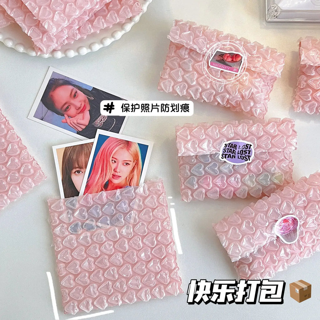 10Pcs Heart Shaped Bubble Mailers Padded Envelopes Packaging Bags For Business Bubble Mailers Shipping Packaging Bag