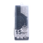 Durable Students Geometry School Maths Compass Metal Rulers Aluminium Ruler Set Examination Stationery Drafting Supplies