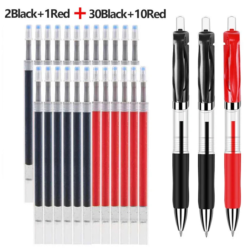 43 PCS Gel Pens Refills Set Kawaii Stationery writing pen Black/red/blue ink 0.5 mm Ballpoint pen Office school supplies