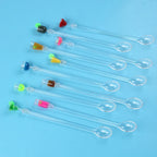 Clear Acrylic Cocktail Stirrers, Drink Mixing Spoon Sticks, Bar Coffee Stirring Rods for Home, Cafe, Restaurant & Party Use
