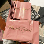 100PCS Baby Pink Poly Mailer Adhesive Envelope Thank You Bag DIY T-shirt Bra Gifts Shoes Box Express Shipping Packaging Pouches