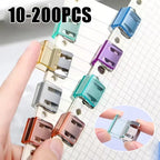 Creative Push Clip for File Organization Test Paper Storage Classification Folder Binder Sturdy Sliding Clip for Documents Books