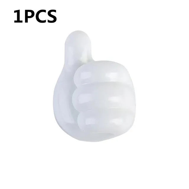 Silicone Thumb Wall Hook Cable Management Wire USB Organizer Clips Wall Hooks Hanger Storage Holder For Kitchen Bathroom Home