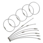 10Pcs Wire Rope Key Chain Stainless Steel Wire Keychain Carabiner Cable Key Ring Outdoor Hiking