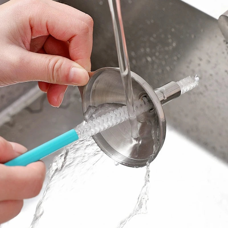 Nylon Spiral Brushes for Straws Glasses Keyboards Jewelry Stainless Steel Feeding Bottle Cleaning Brush High Quality Clean Tools