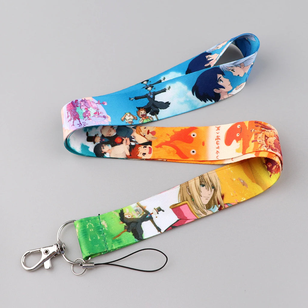 Anime Movie Lanyard Cute Cat Card Holder Neck Strap for Key ID Card Phone Straps Badge Holder Keyrings Cosplay Accessories Gifts