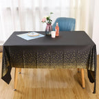 137X274Cm Dot Disposable Tablecloths Macaron Black Plastic Disposable Table Cover Wedding Birthday Party Disposable Tableware