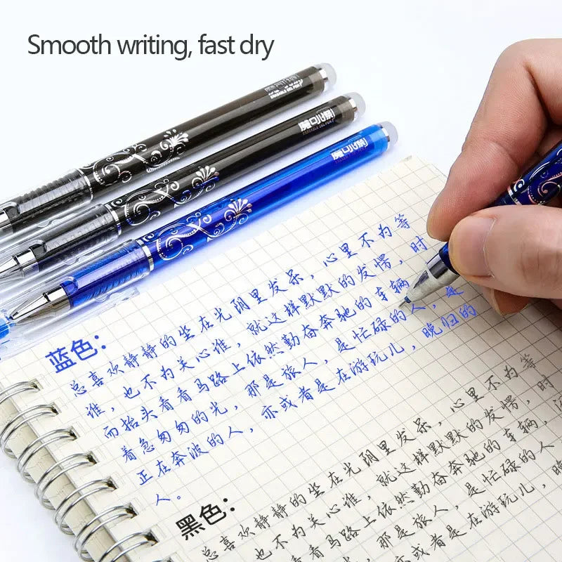 26 Pcs/Set Kawaii Erasable Pens 0.38mm Gel Pen Waterproof Gel Ink Stationery School Writing supplies for Notebook Office Student