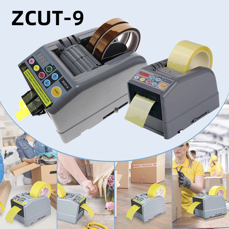ZCUT-9 Automatic Electric Tape Dispenser Adhesive Cutter Packaging Machine Adhesive Tape Cutting Width 6-60 mm Length 5-999 mm