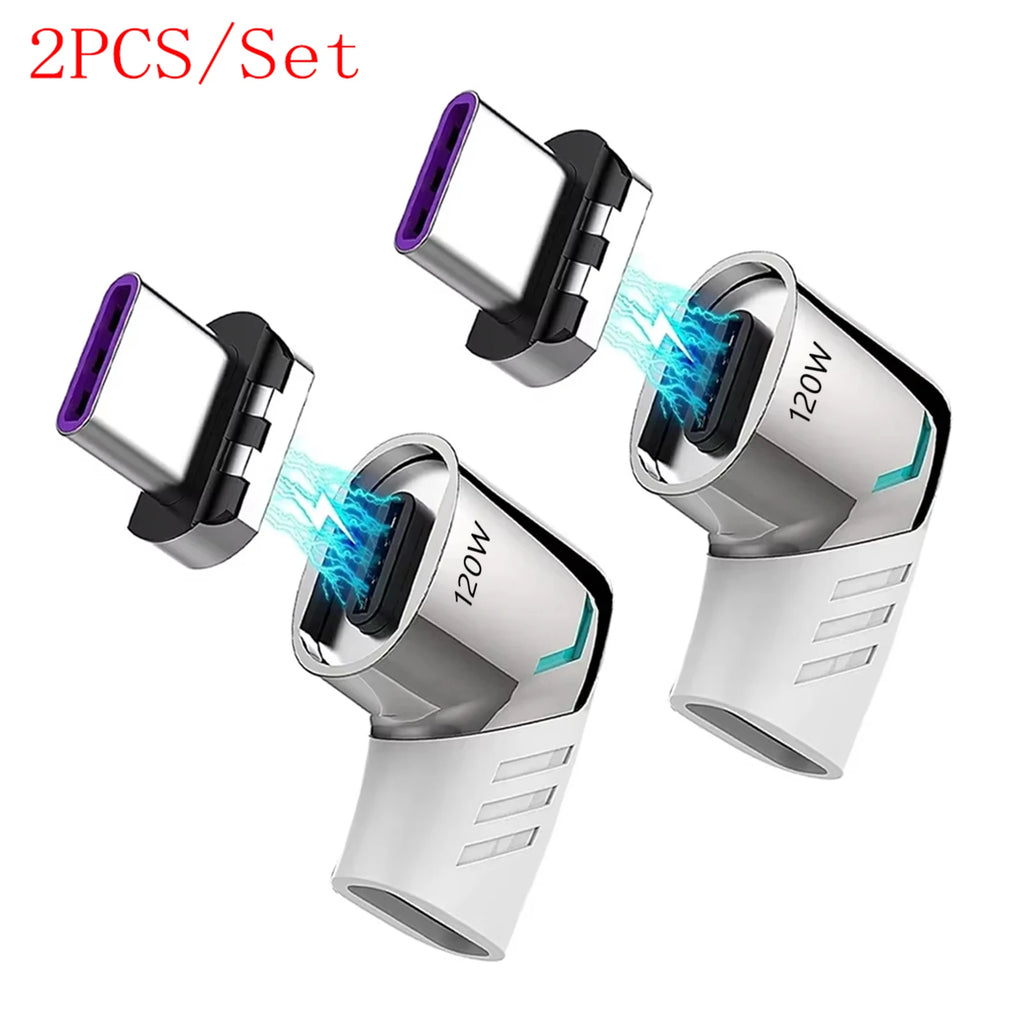 PD 120W Usb C To Type C Magnetic Adapter Fast Charging Magnetic Converter Cable USB C Connector for Macbook IPad Switch Samsung