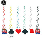 Casino Party Supplies for Men/Adults Poker Paper Plates Cups Napkins Straws for Poker Night Las Vegas Party Decorations