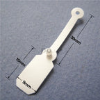 Jewelry Price Tag White PVC Snap Lock, gift packaging label plastic DIY vinyl button fastener bracelet earrings handy ring tags