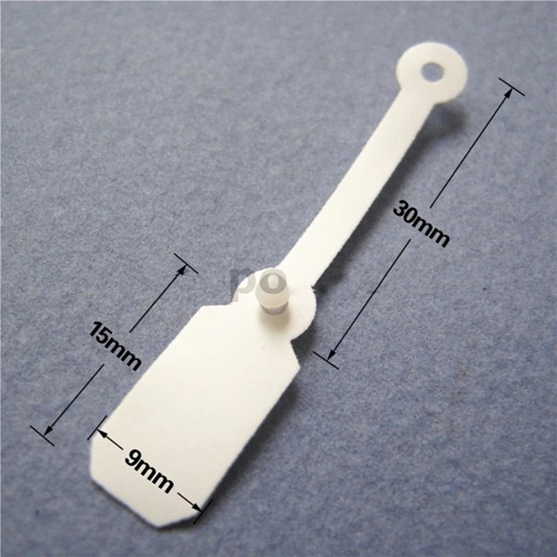Jewelry Price Tag White PVC Snap Lock, gift packaging label plastic DIY vinyl button fastener bracelet earrings handy ring tags