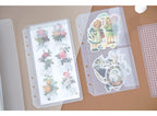 A5A6  5Pcs Binder Zipper Folders For 6-Ring Notebook Binder Transparent Loose Leaf Document Filing Bags