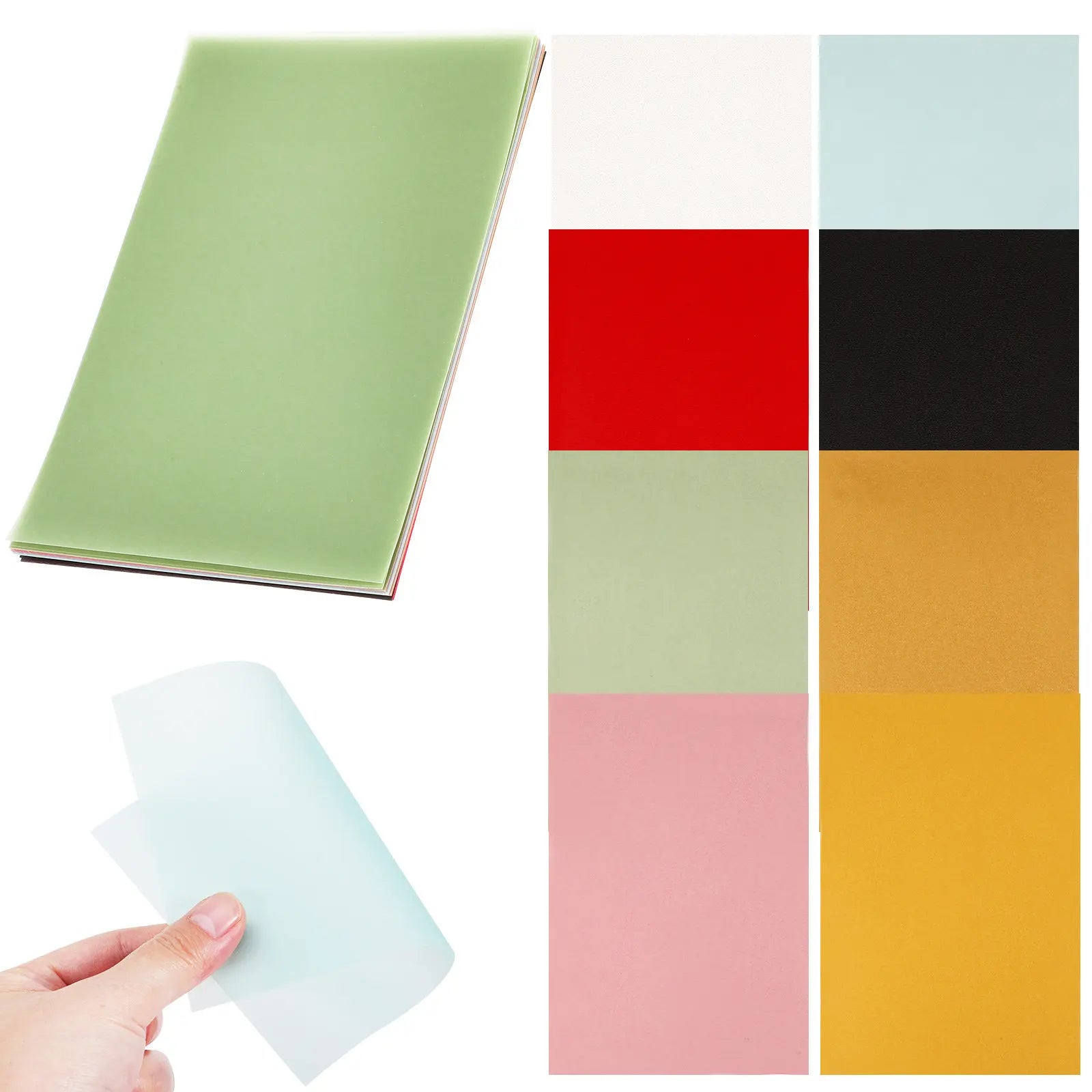 50Sheets Colored Tracing Paper Vibrant Translucent Craft Paper for Drawing Sketching Calligraphy Sewing Art Projects