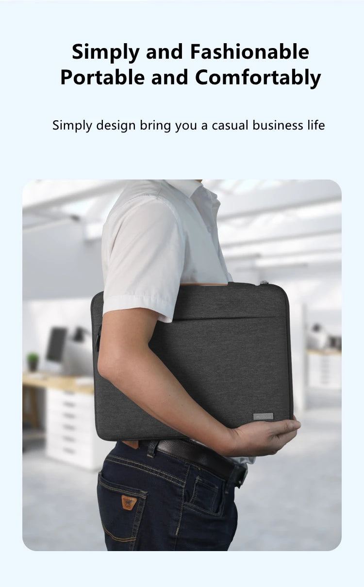 Multi-pockets Laptop Sleeve for MacBook Air 13.6 Handle Laptop Bag for MacBook Pro 14 Shocproof Notebook Bag for MacBook 16.2 M3