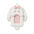 Cute Bunny Plush Photo Holder Student ID Card Holder Rabbit with Bowknot Design Photo Album Photo Protector Cover Gift for