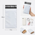 50Pcs White Courier Mailer Bags Packaging Poly Package Plastic Self-Adhesive Mailing Express Bag Envelope Postal Pouch Mailing