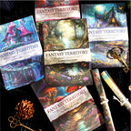 Journal Go 30pcs Fantasy Territory Junk Journal Scrapbooking Material Paper Memo Pads Cards Retro Background Decoration Paper