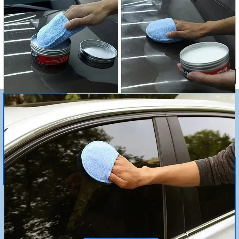 10Pcs Car Detailing Applicator Pads Car Care Waxing Polish Sponges Soft Microfiber Round Pocket Foam Sponges Car Cleaning Tools