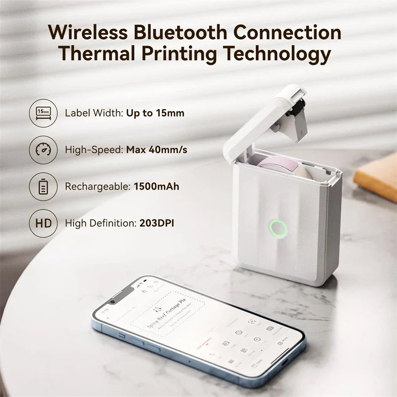 NIIMBOT D110 Upgraded Version Thermal Label Printer Mini Portable Name Tag Label Maker With Tape for Office Home Kitchen School