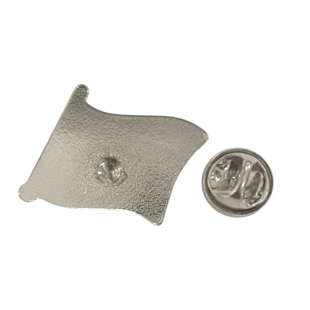 10pcs Blank Flag Shape Metal Lapel Pin Sublimation Badge Customizable Metal Flag Pin Blank for DIY Name Logo Emblem Making