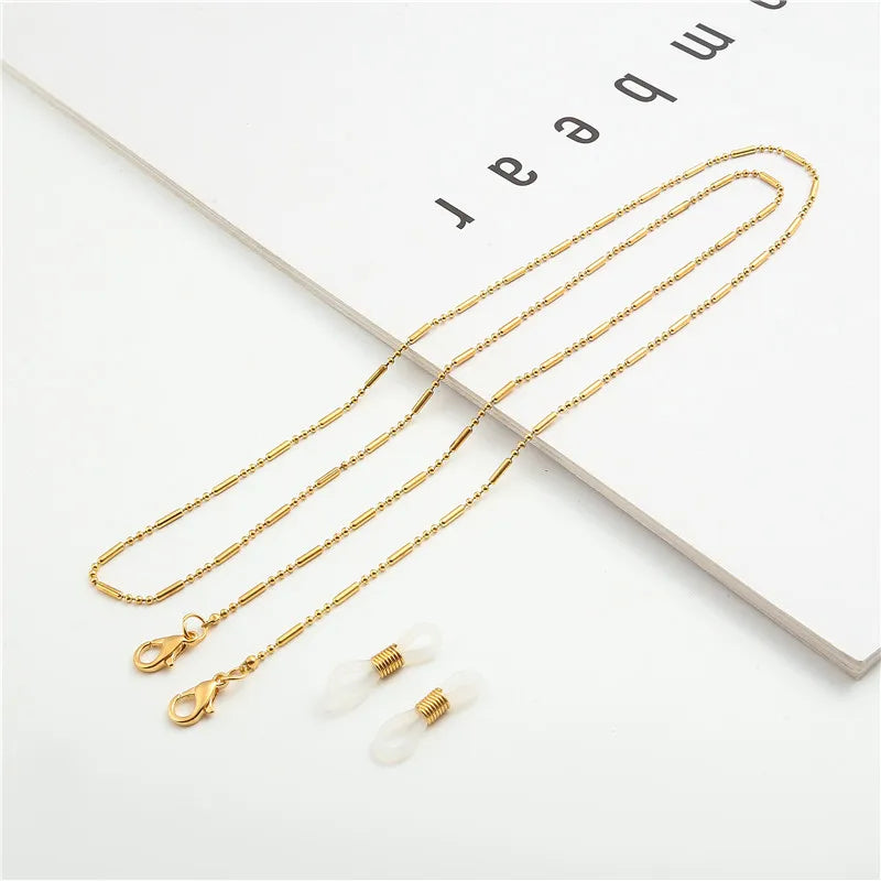 Fashion Reading Glasses Chain Pearl Flower Glasses Hanging Rope Anti-Lost Eyewear Mask Lanyard Women Sunglasses Glasses Chain