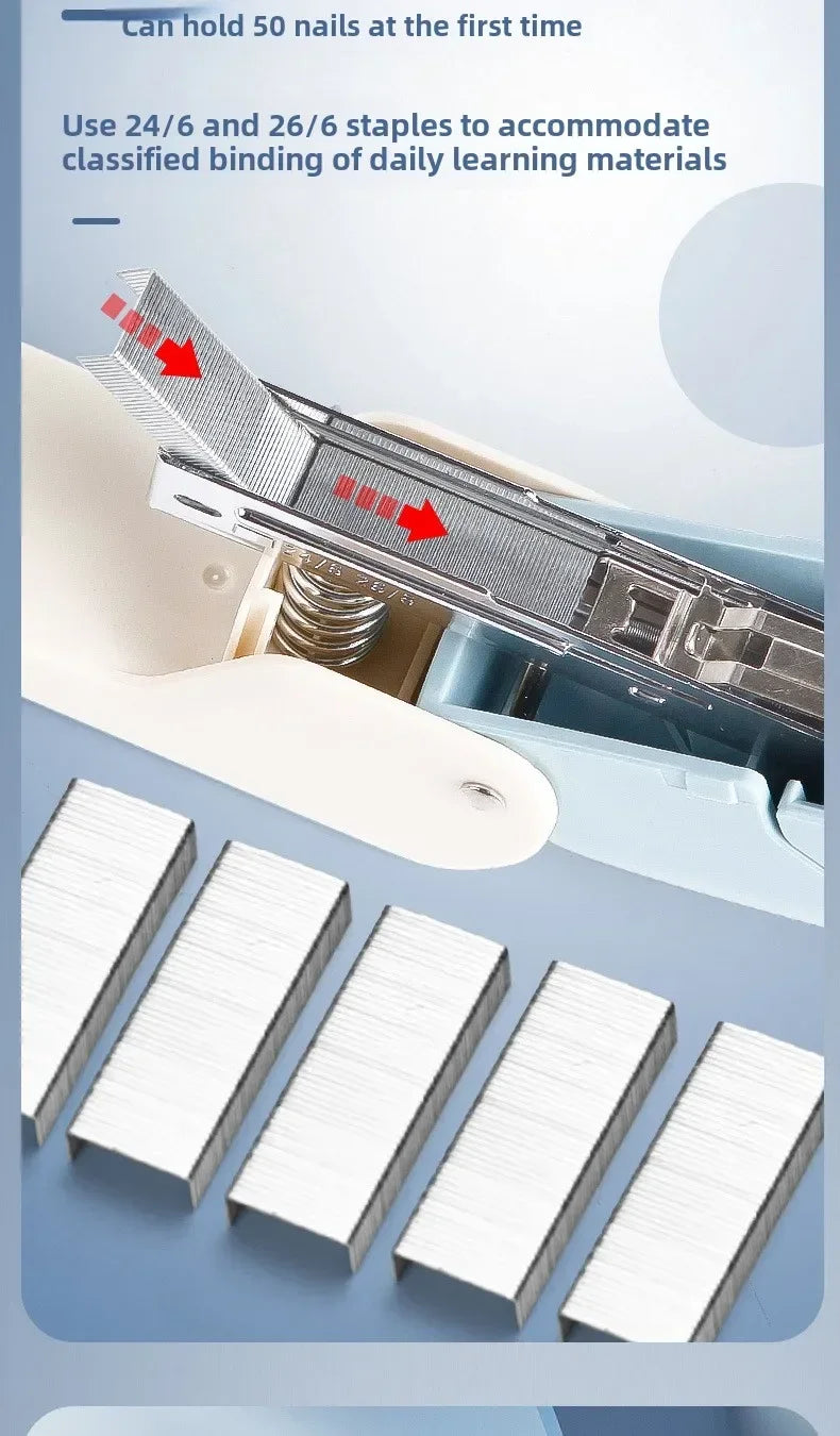 1-Piece 360° Rotatable Heavy Duty Stapler with Staple Remover: Large Capacity & Strong Clutch for Home and Office Use