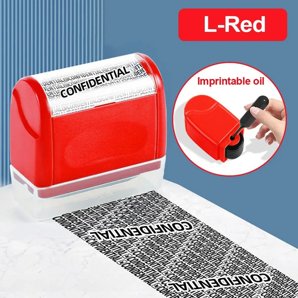 Durable Roller Identity Protection Stamps Privacy Protection Portable Confidential Stamp Safety ID Security Stamp