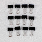 10-20pcs Paper Clip 19/25mm Foldback Metal Binder Clips Black Grip Clamps Office School Stationery Paper Document Clips