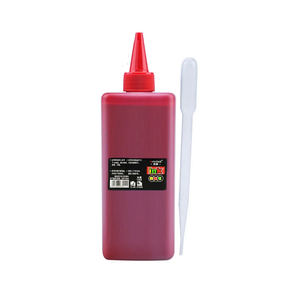 500ml Whiteboard Marker Refill Ink - Water-Based, Erasable & Eco-Friendly, Black Red Blue, High-Capacity for Classroom & Office