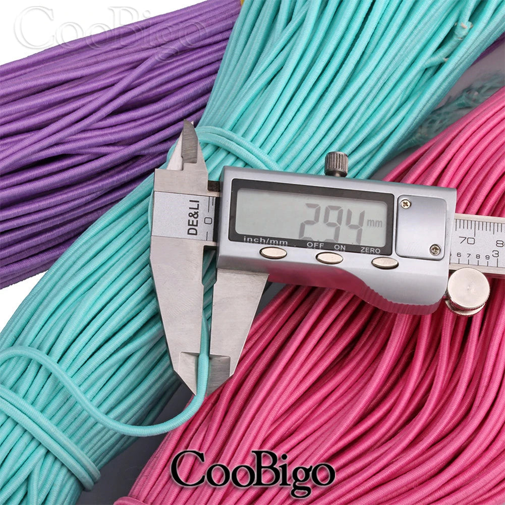 5 Meters 1mm 2mm 3mm Round Elastics Bungee Shock Cord Elastic Rope Rubber Band Strap String Cordon Shoelaces Sewing Accessories