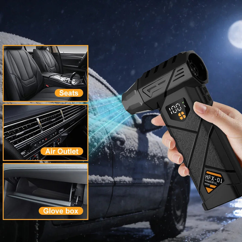 990000RPM Powerful Turbo Fan Blower Jet 380g Wind Pressure Air Blower Vacuum Cleaner for Car Air Duster Electric Snow Blower