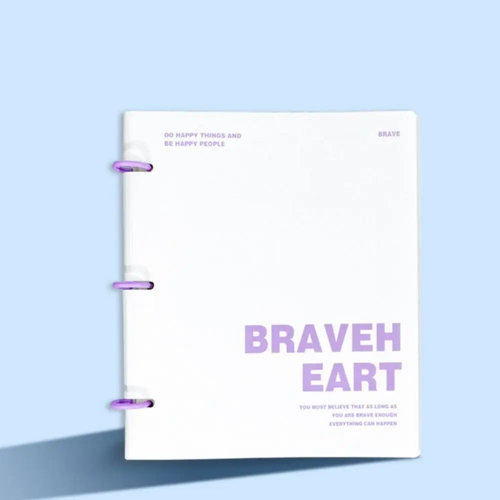 3 Ring Loose-leaf File Folder Thickened Detachable Notebook Binder Portable Waterproof 3 Hole Punched Lined Paper