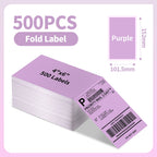 Phomemo 241BT 246S Thermal Label Printer Paper 100x150mm Fan-Fold Labels Shipping Supplies for Package Adress Business