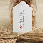 5*3cm vintage paper gift hang tag kraft/white DIY  products brand note hang tag 100pcs per lot custom logo cost extra