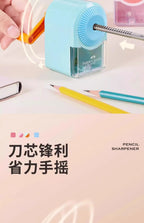 FABER CASTELL Manual Hand Crank Pencil Sharpener Sharpen 8mm in Diameter Candy Colors for Kids,Artists,Student Office Stationery