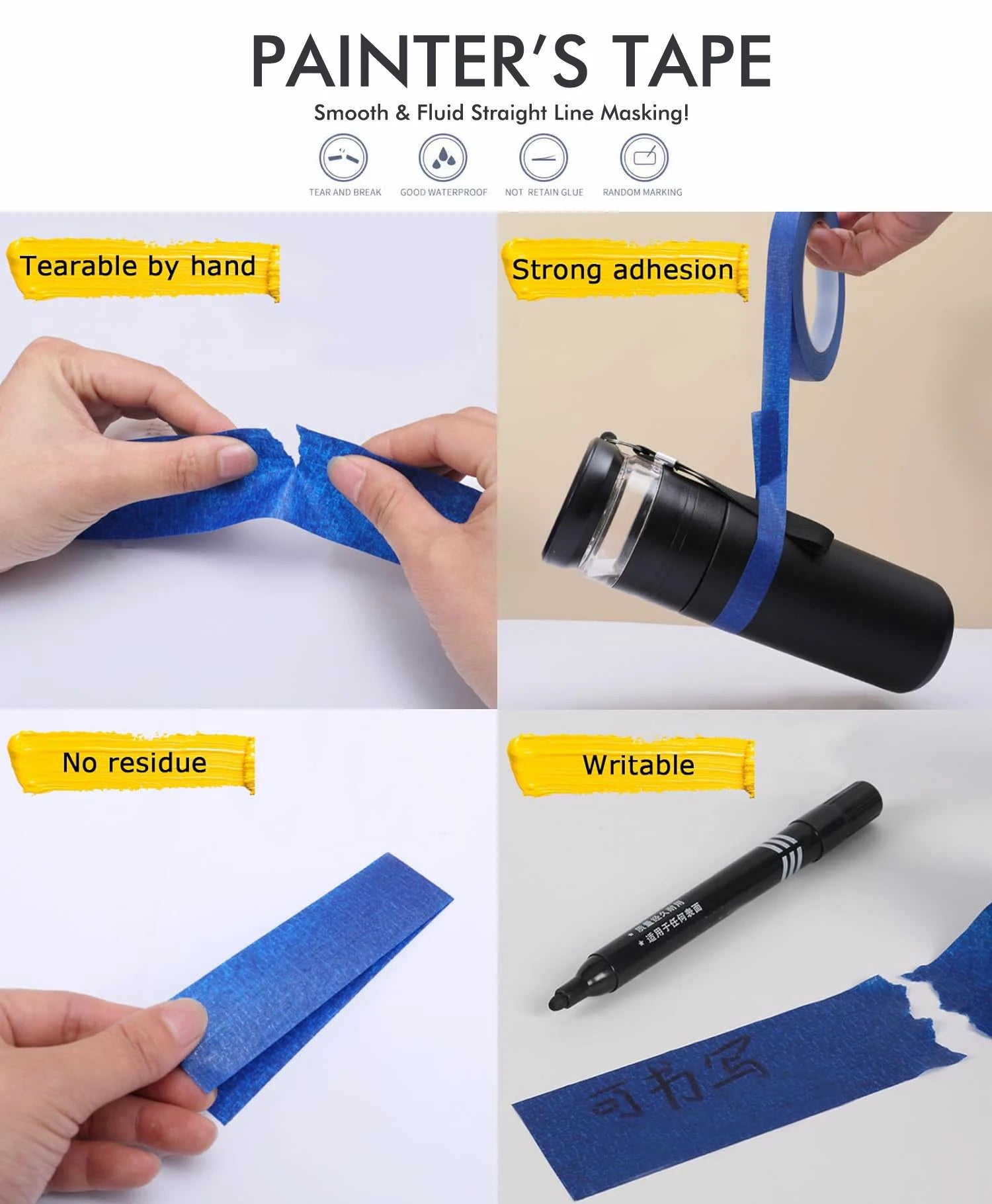 Painter Masking Tape Applicator Dispenser Machine Adhesive Tape with Tape Cutting Tool for Repair and Beautify Crack in Tile
